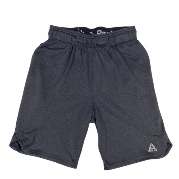 Reebok Dark Gray Men's Athletic Shorts, Lightweight, Elastic Waistband, Small - Picture 1 of 16